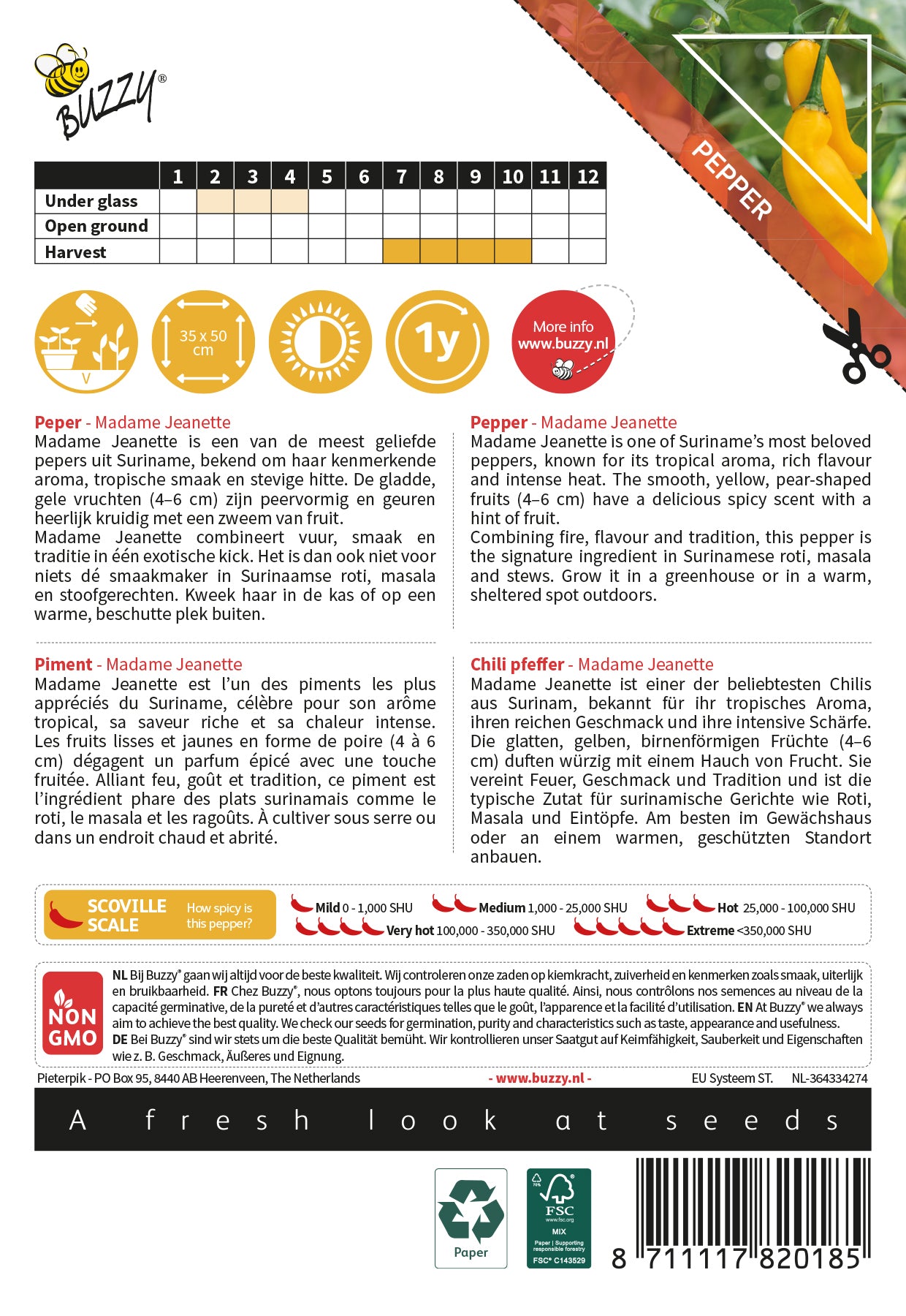 Buzzy® Culinary Peppers Madame Jeanette