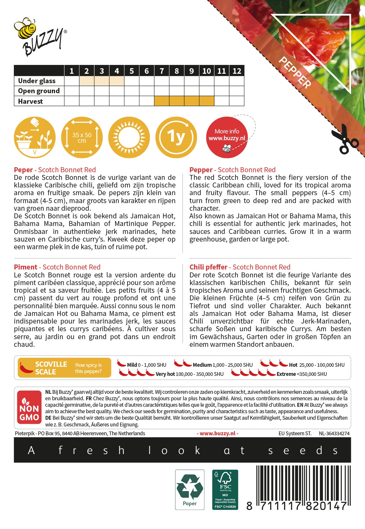 Buzzy® Culinary Peppers Scotch Bonnet
