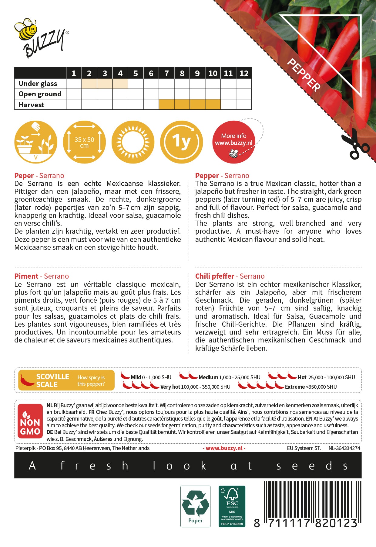Buzzy® Culinary Peppers Serrano