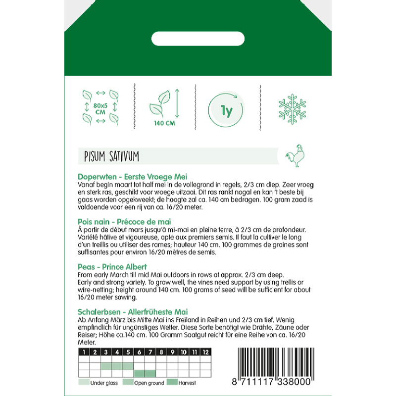 HT Doperwten Eerste Vroege Mei (Meikoningin), 100g
