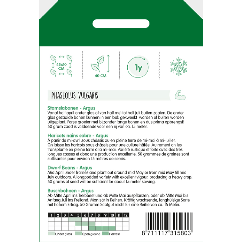 HT Stamslabonen Haricot Vert Argus, 50g